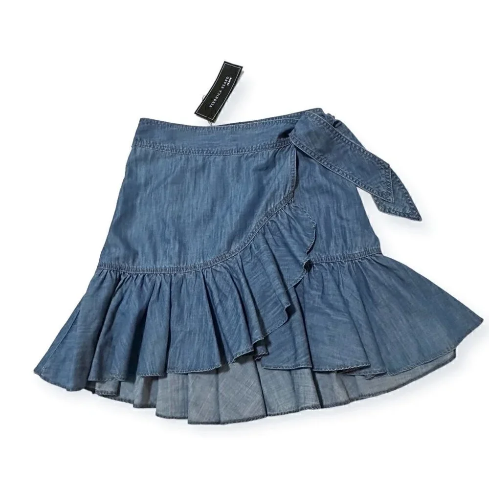 Veronica‎ beard Memphis Denim skirt, Size 0, NWT